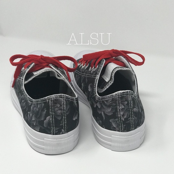 Converse Canvas OX Roses Black White W AUTHENTIC - Picture 3 of 7